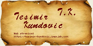 Tešimir Kundović vizit kartica